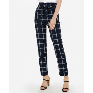 Express High Waisted Sash Tie Ankle Pant